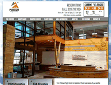Tablet Screenshot of platinumflightcenter.com